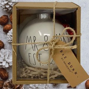 Rae Dunn Mr & Mrs 2019 ornament